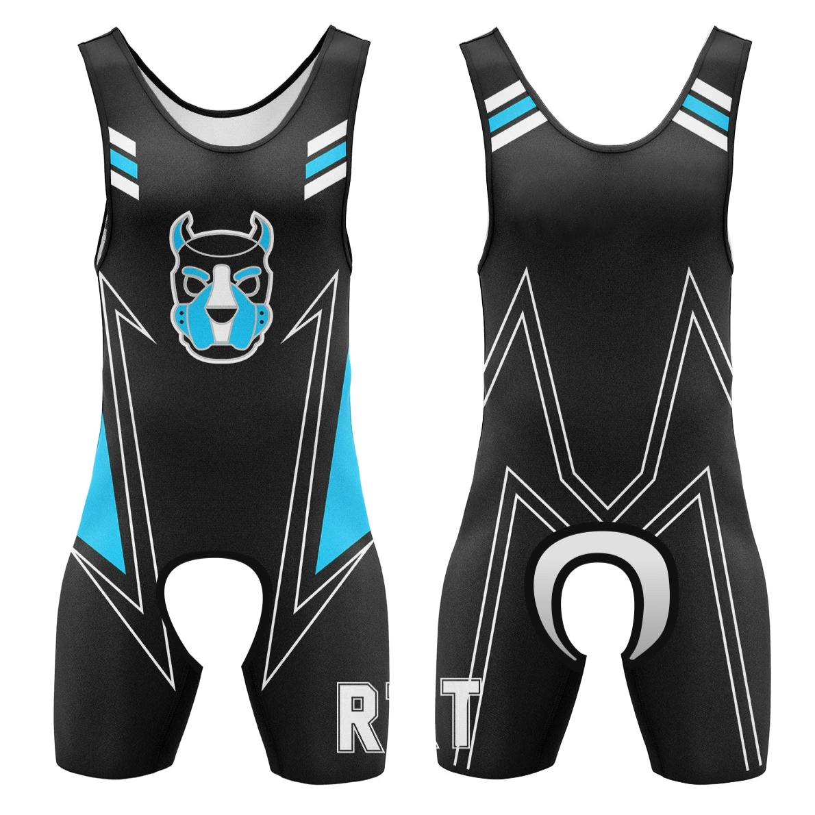 Black and Light Blue