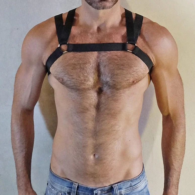 Men's Elastic Double Strap Shoulder Chest Harness
