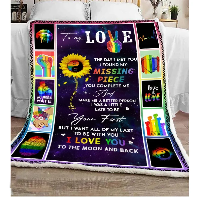 To My Love Pride Blanket For Gaymer, Coupe Gay Blanket, Birthday Gift For Gay, Support Lgbt Gift To My Love Pride Blanket For Gaymer, Coupe Gay Blanket, Birthday Gift For Gay, Support Lgbt Gift