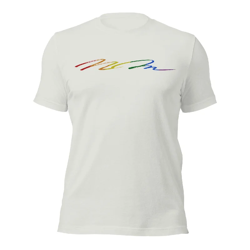 Graphic pride t-shirts with hand-painted pride flag art--Trendy Round Neck Gay Shirt Graphic pride t-shirts with hand-painted pride flag art--Trendy Round Neck Gay Shirt