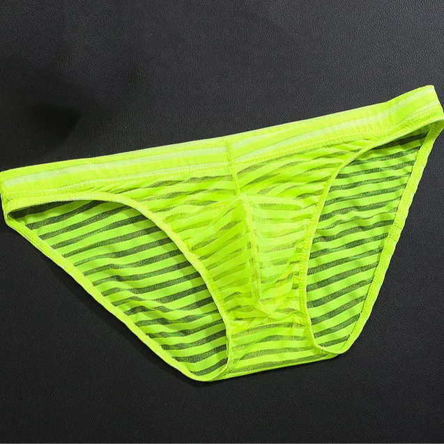 Men’s Striped Skin-Tease Briefs