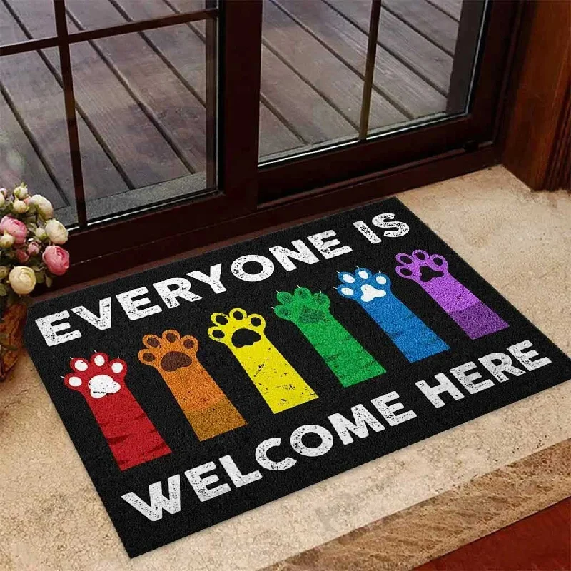 Pride Doormat, Rainbow Color Doormat For Lgbt Everyone Is Welcome Here Lgbt Support Doormat Pride Doormat, Rainbow Color Doormat For Lgbt Everyone Is Welcome Here Lgbt Support Doormat