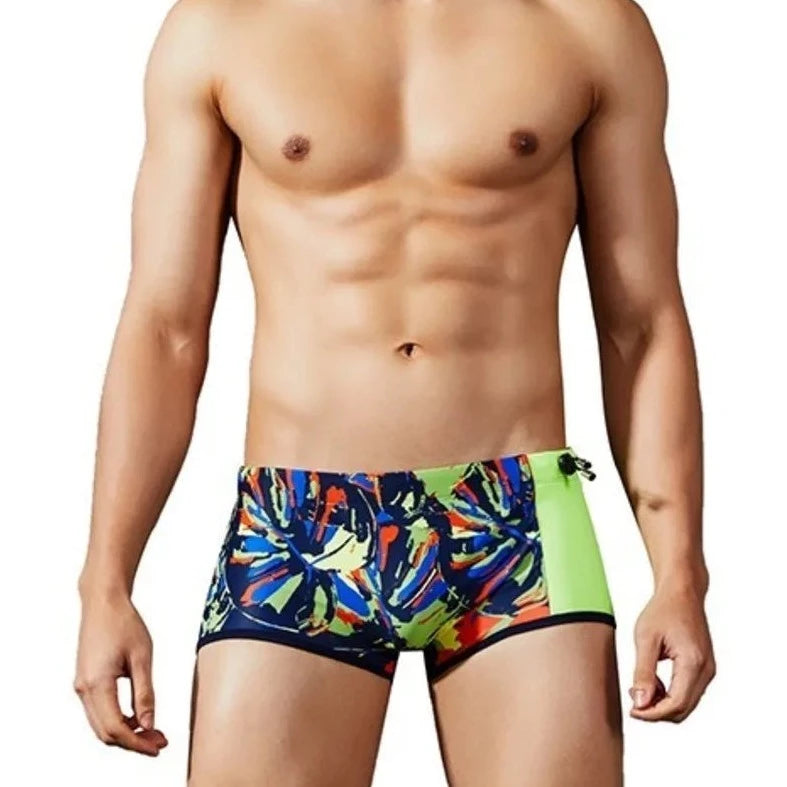 Graffiti Print Swim Trunks