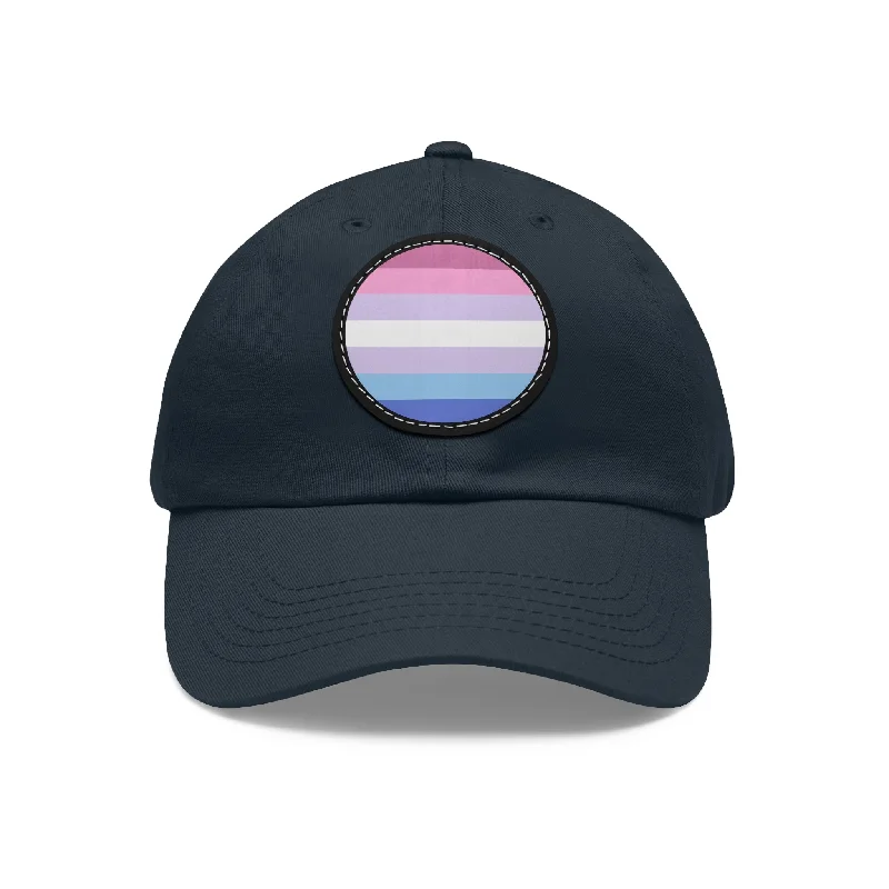 Bigender Pride Hat with Round Patch