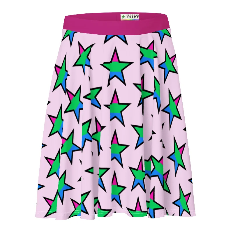 Polysexual Poly Pride Skater Skirt - Star