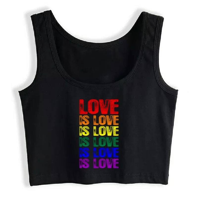 Best graphic tees for pride month celebrations--Love Is Love Rainbow LGBT Gay Pride Crop Top Best graphic tees for pride month celebrations--Love Is Love Rainbow LGBT Gay Pride Crop Top