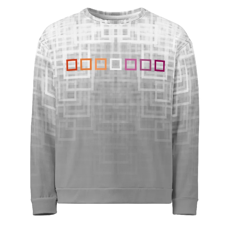 Affordable pride sweatshirts for youth groups--Lesbian Flag Colors Pullover