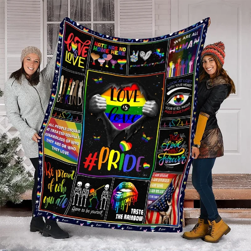 Lgbt Throw Blanket For Lesbian Bisexual Transgender Gay Couple Rainbow Love Is Love Gay Pride Blanket Lgbt Throw Blanket For Lesbian Bisexual Transgender Gay Couple Rainbow Love Is Love Gay Pride Blanket