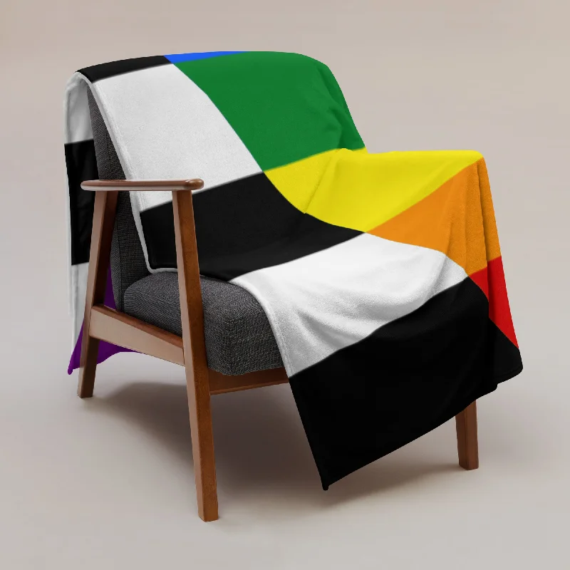 Straight Ally Pride Flag Throw Blanket