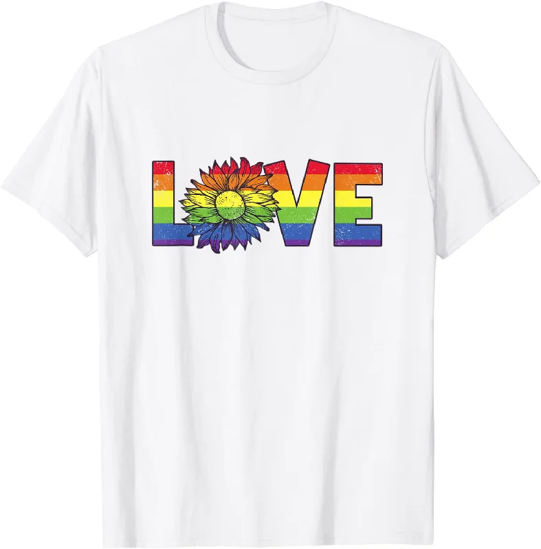 LGBT Couple Gift, Love Sunflower LGBT Flag Pride Month Apparel Women Gay Pride T Shirt LGBT Couple Gift, Love Sunflower LGBT Flag Pride Month Apparel Women Gay Pride T Shirt