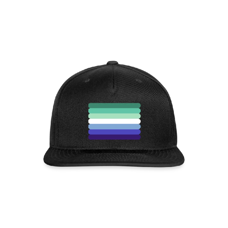 Gay Mens MLM Pride Flag Snapback Baseball Cap