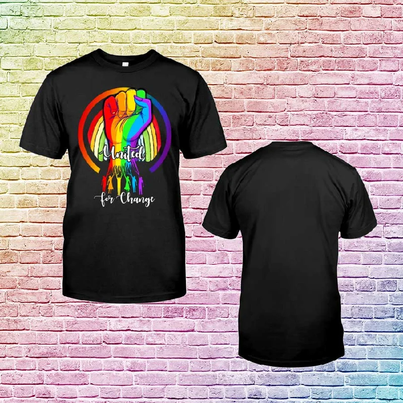 LGBT Shirt, United For Change T-Shirt, Gift For Coupld Gay Man, Pride Month Gift, Support LGBT Shirt LGBT Shirt, United For Change T-Shirt, Gift For Coupld Gay Man, Pride Month Gift, Support LGBT Shirt