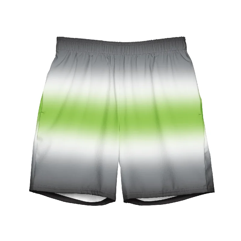Agender Pride Men's Style Swim Trunks in Ombre