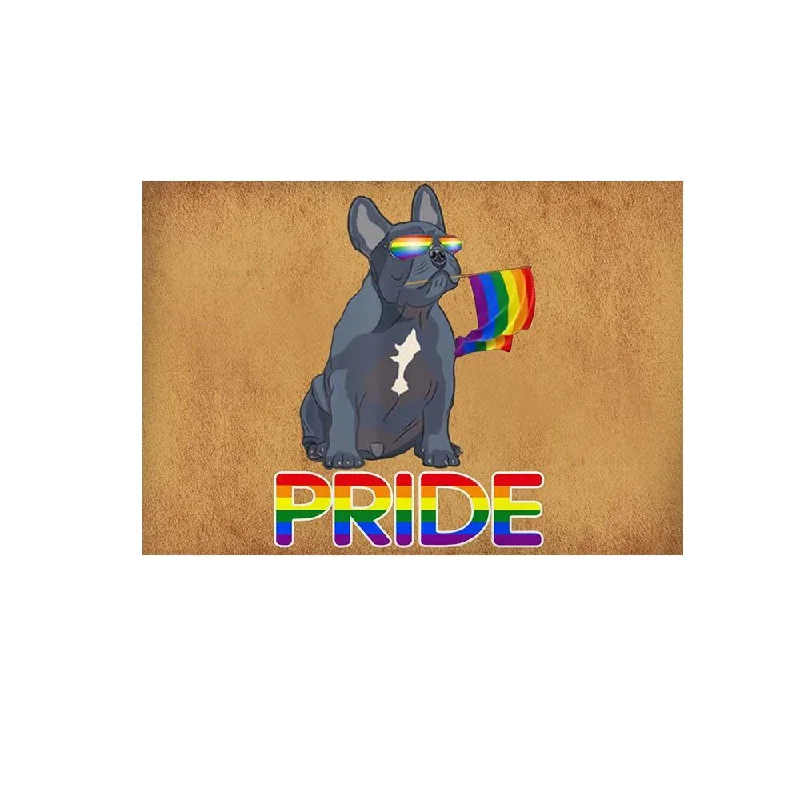 Lgbt Doormat French Bulldog Pride Doormat, Lgbt Home Decorative Welcome Doormat