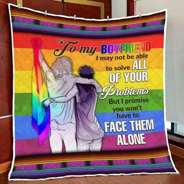 Pride Blanket, Gay Pride To My Boyfriend Blanket For Lgbt Soft Fleece Blanket, Gift For Gaymer Pride Blanket, Gay Pride To My Boyfriend Blanket For Lgbt Soft Fleece Blanket, Gift For Gaymer
