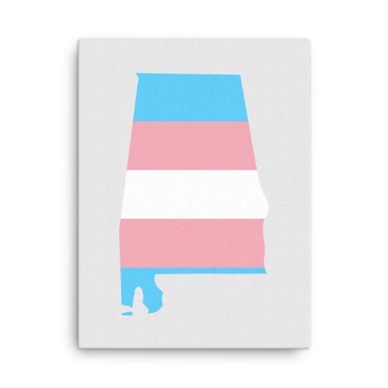 Alabama Transgender Trans Pride Canvas Wall Art