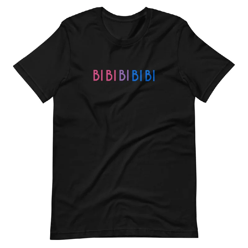 Graphic pride t-shirts with bold love wins slogans--Bi Bi Bi T-Shirt