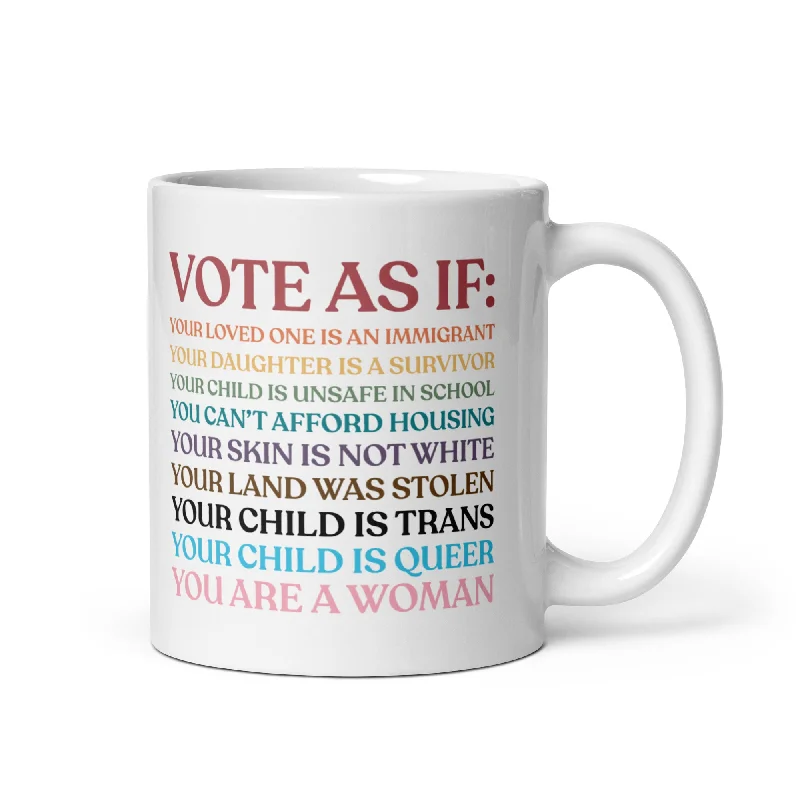 Vote As If White Mug