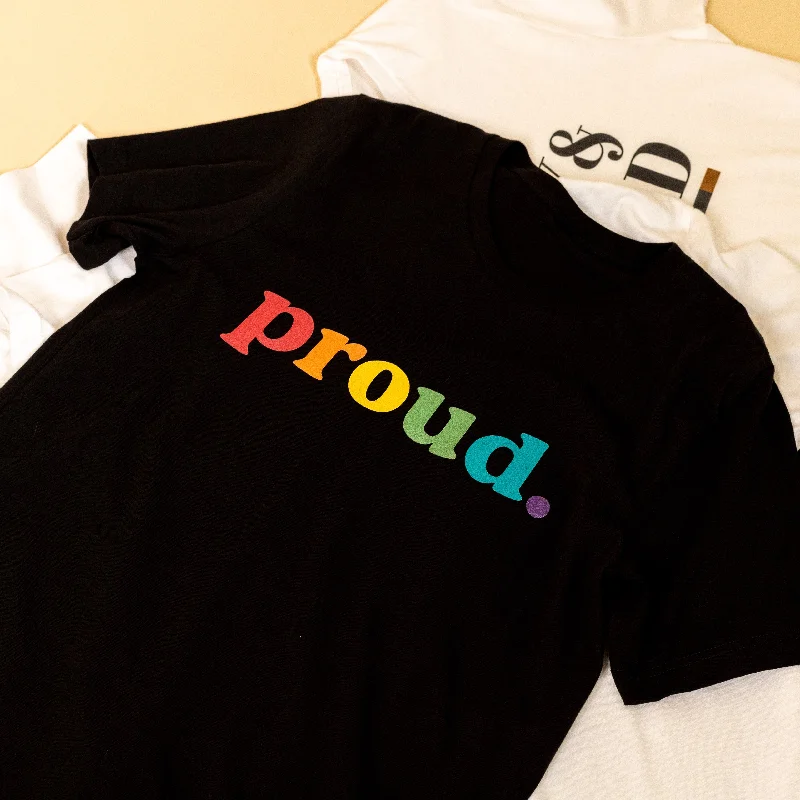 Best graphic tees for pride month gift ideas--Proud Rainbow Unisex T-Shirt
