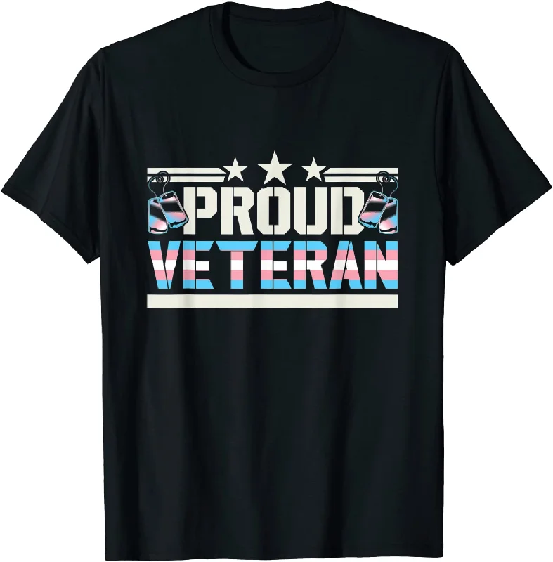 Pride Proud Trans Veteran Transgender LGBT Retired Military Army T Shirt