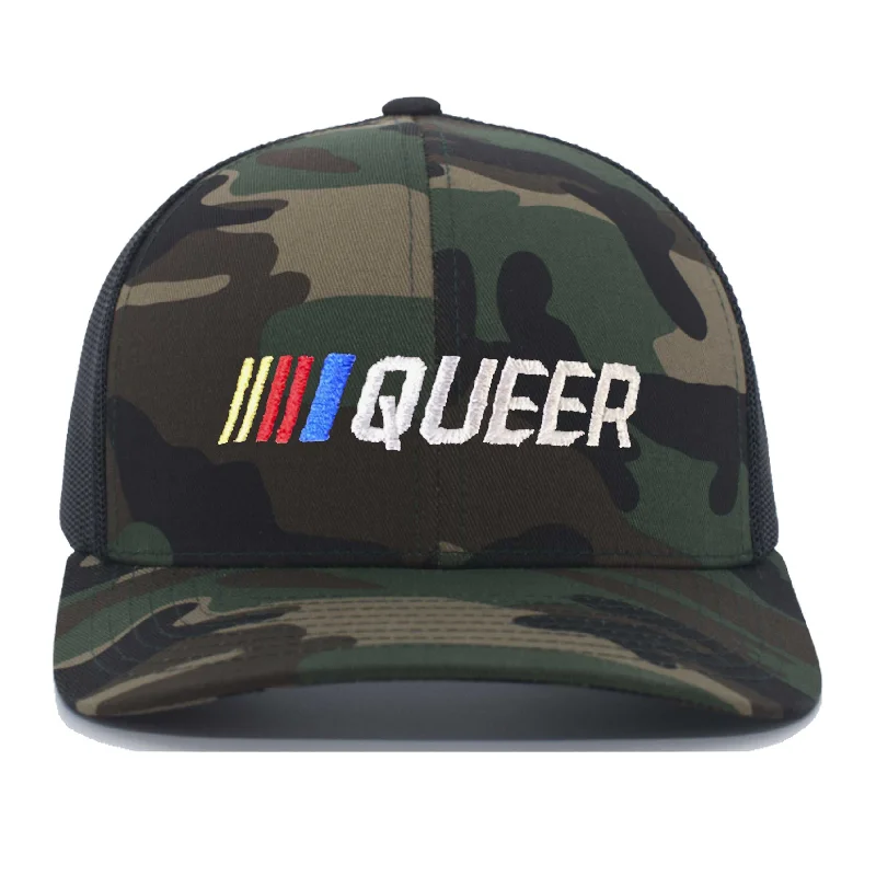 Stripe Queer Camo Mesh Snapback - Trevor Project