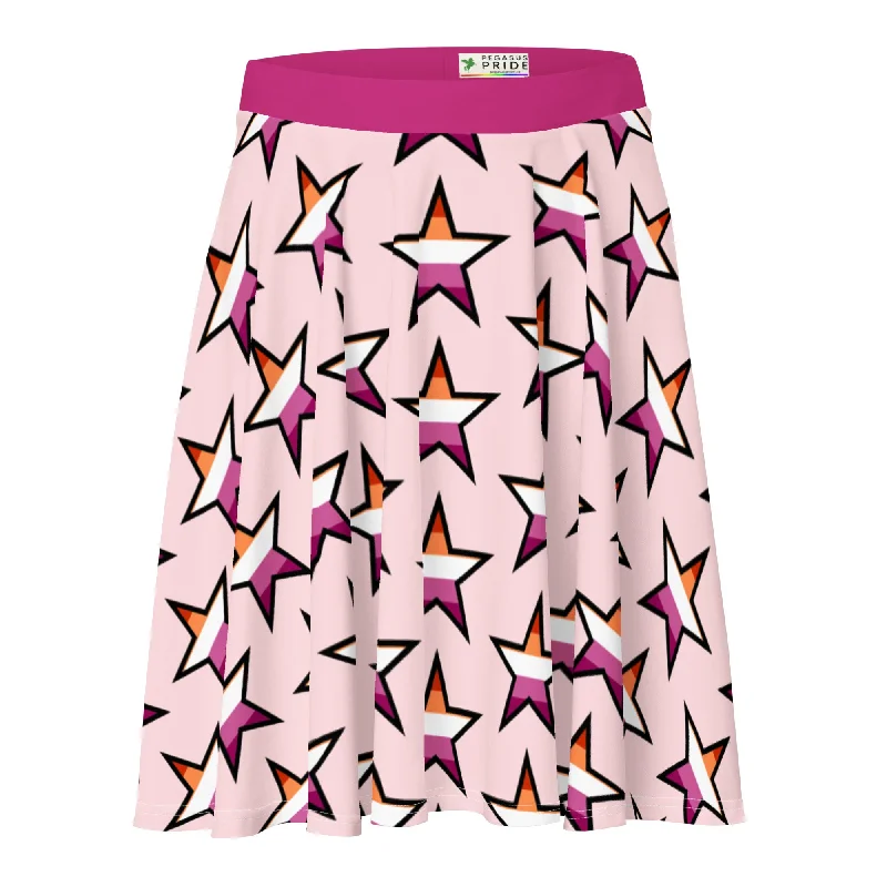 Lesbian Pride Skater Skirt - Stars