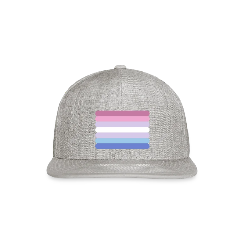 Bigender Flag Rounded Snapback Baseball Cap