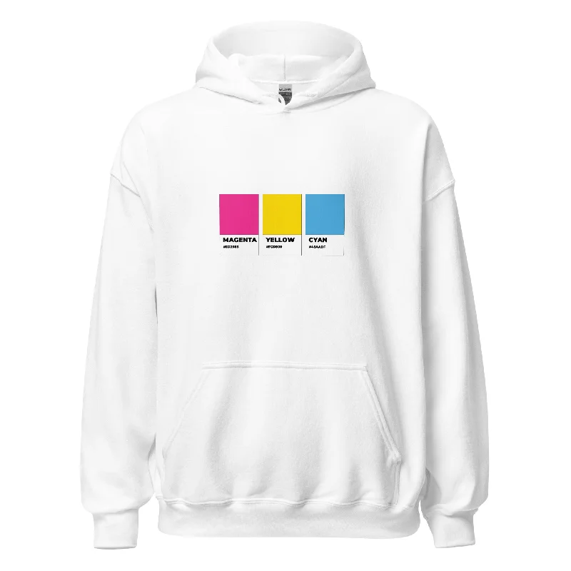 Hoodies with rainbow peace signs and slogans--Pansexual Colors Swatch Unisex Hoodie