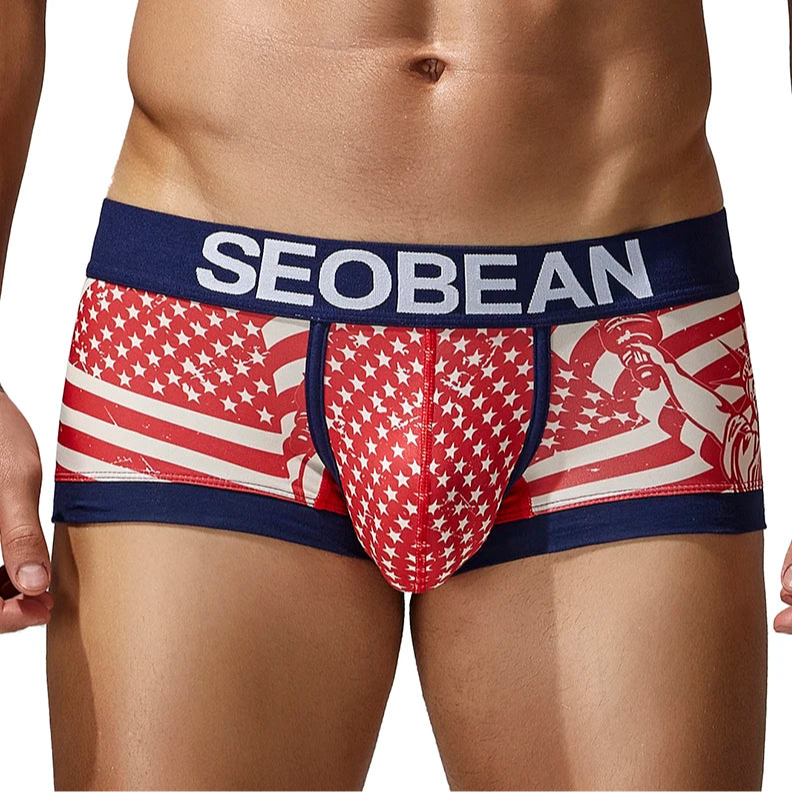 SEOBEAN Stars and Stripes Boxer Briefs