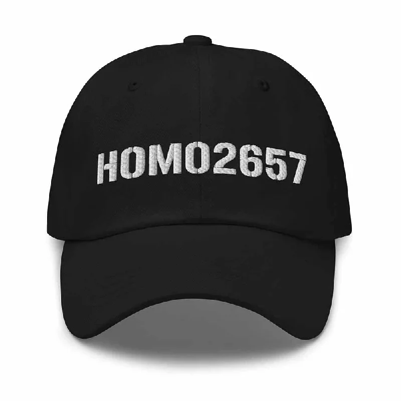 HOMO2657 Twill Dad Hat - White Embroidery