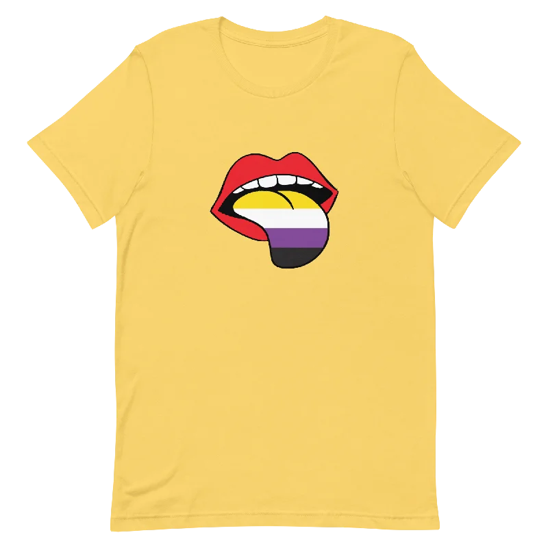 Nonbinary Enby Pride T-Shirt - Tongue