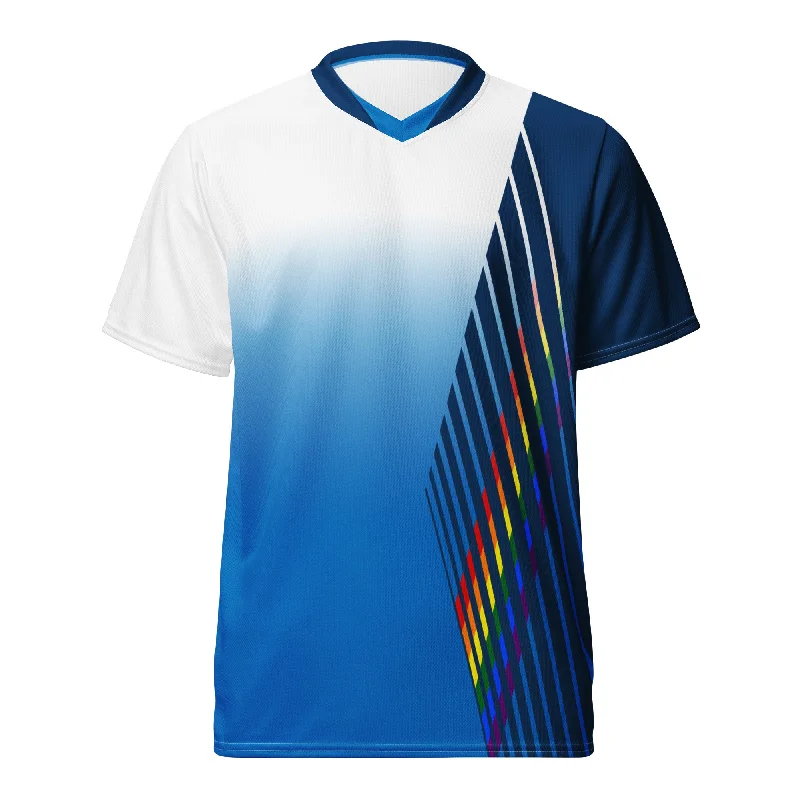 Affordable graphic tees with inclusive pronoun designs--Gay Pride Unisex Sports Jersey Affordable graphic tees with inclusive pronoun designs--Gay Pride Unisex Sports Jersey