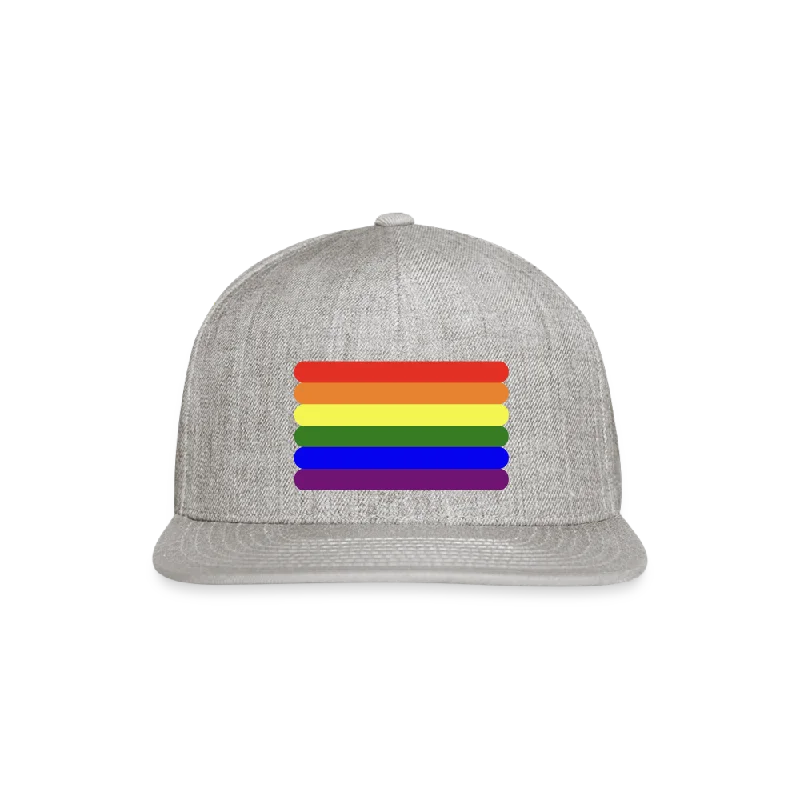 LGBTQ Pride Flag Rounded Snapback Baseball Cap