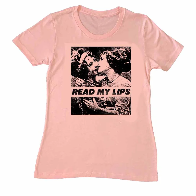 Read My Lips Vintage Women Femme fit T-Shirt - Rainbow Railroad