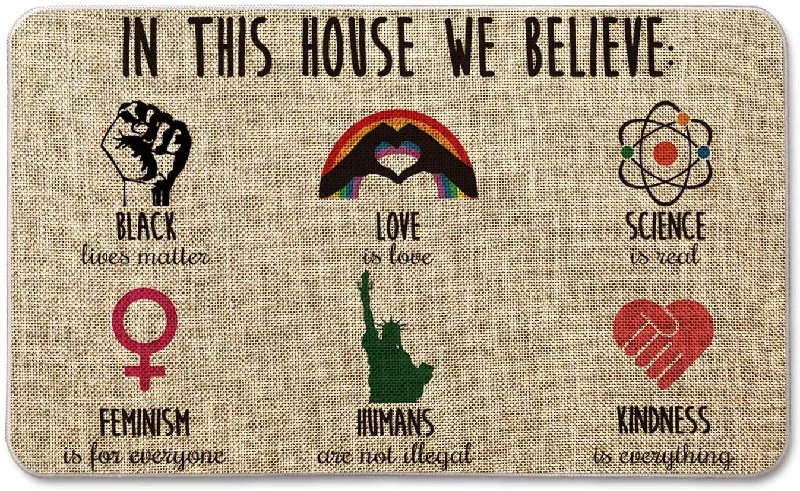 Decorative Pride Doormat In This House We Believe Seasonal Lgbt Kindness Floor Mat Welcome Home Lgbt Mat Decorative Pride Doormat In This House We Believe Seasonal Lgbt Kindness Floor Mat Welcome Home Lgbt Mat