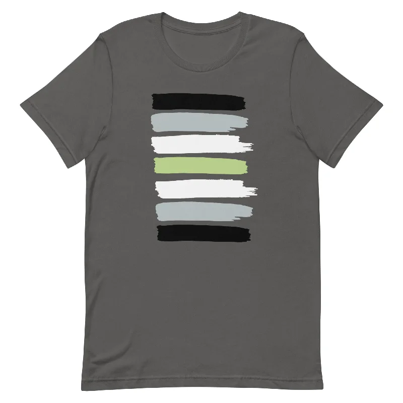 Agender Pride Paint Stripe T-Shirt