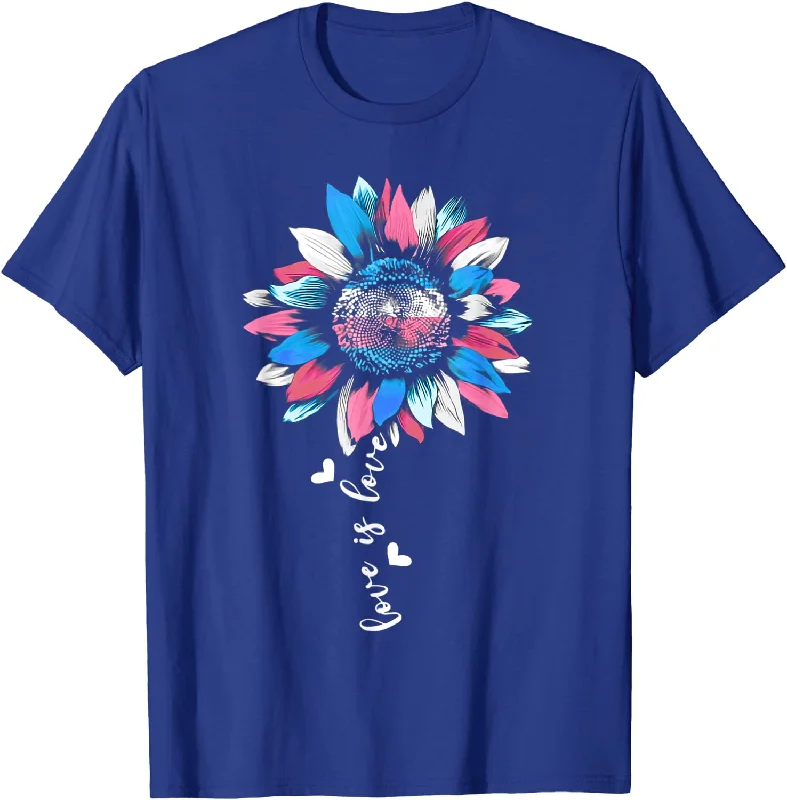 Sunflower Love Is Love LGBT Flag Gay Lesbian Pride Month T Shirt