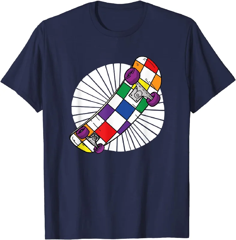 LGBT Skateboard Shirt, Pride Month Rainbow Gay Skateboarding T Shirt