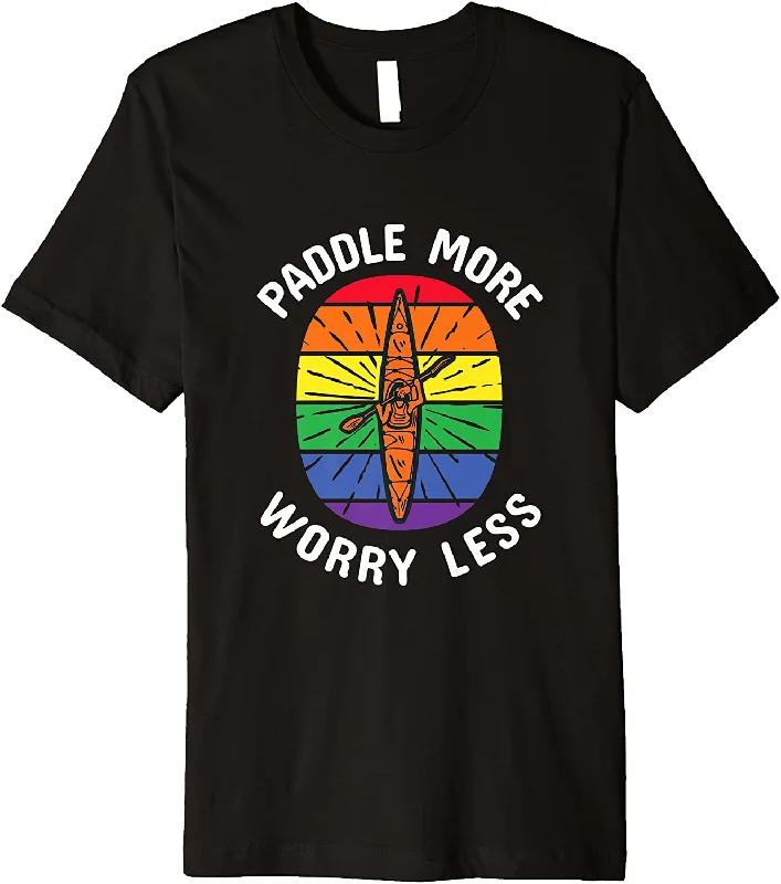LGBT T Shirt For Boating Lover, Kayak Boating Rainbow Summer LGBTQ Clothing T-Shirt