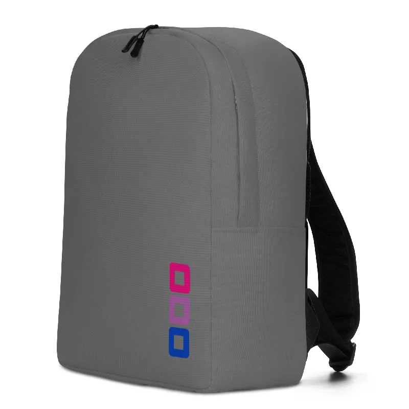 Bisexual Pride Rounded Squares LGBTQ+ Minimalist Backpack