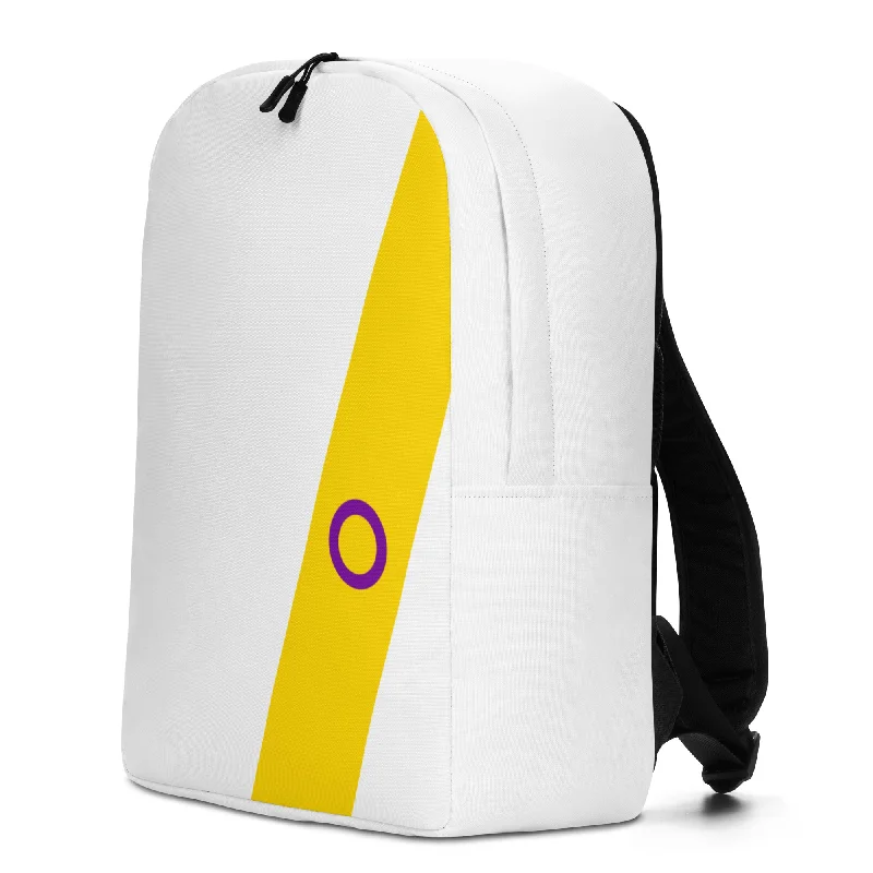 Intersex Diagonal Flag Colors LGBTQ+ Minimalist Backpack
