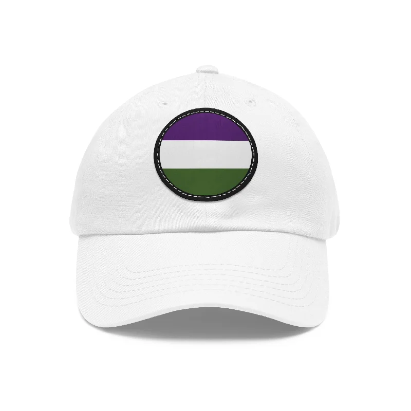 Genderqueer Pride Hat with Round Patch