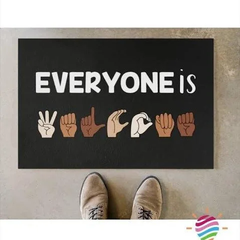African Gift Black Pride Everyone Is Welcome Doormat, African Family Home Decorative Welcome Doormat African Gift Black Pride Everyone Is Welcome Doormat, African Family Home Decorative Welcome Doormat