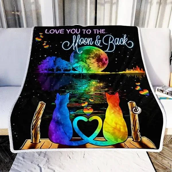 Lgbt Couple Cat The Happiest I Discovered You Loved Me Too Fleece Blanket Gift For Pride Cat Lovers Lgbt Couple Cat The Happiest I Discovered You Loved Me Too Fleece Blanket Gift For Pride Cat Lovers