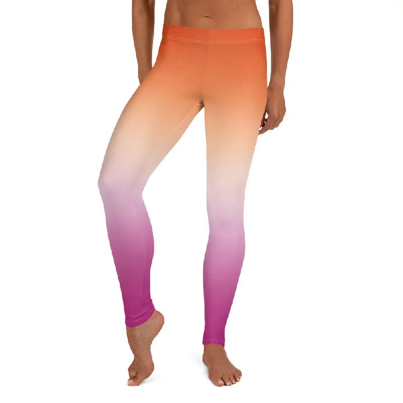 Lesbian Pride Women's Leggings Yoga Pants - Ombre