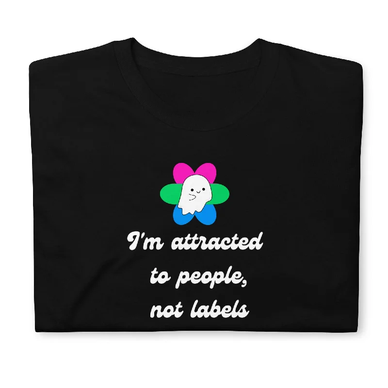 Graphic pride t-shirts with vintage rainbow typography--Polysexual People Not Labels T-Shirt Graphic pride t-shirts with vintage rainbow typography--Polysexual People Not Labels T-Shirt