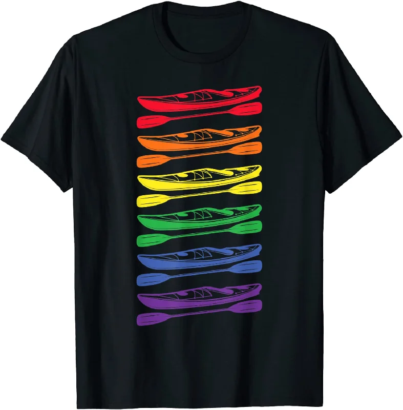 LGBT Kayak Shirt, Boating Pride Shirts Summer Rainbow