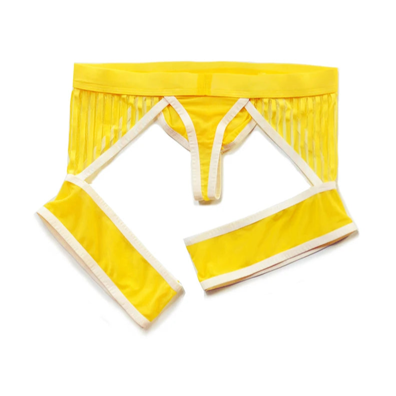 DM Men’s Striped Garter Thong
