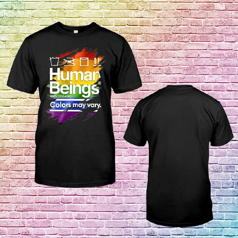 Human Beings Colors May Vary Shirt, Rainbow Striped Shirt, Gift For Gaymer, Pride T Shirt Human Beings Colors May Vary Shirt, Rainbow Striped Shirt, Gift For Gaymer, Pride T Shirt