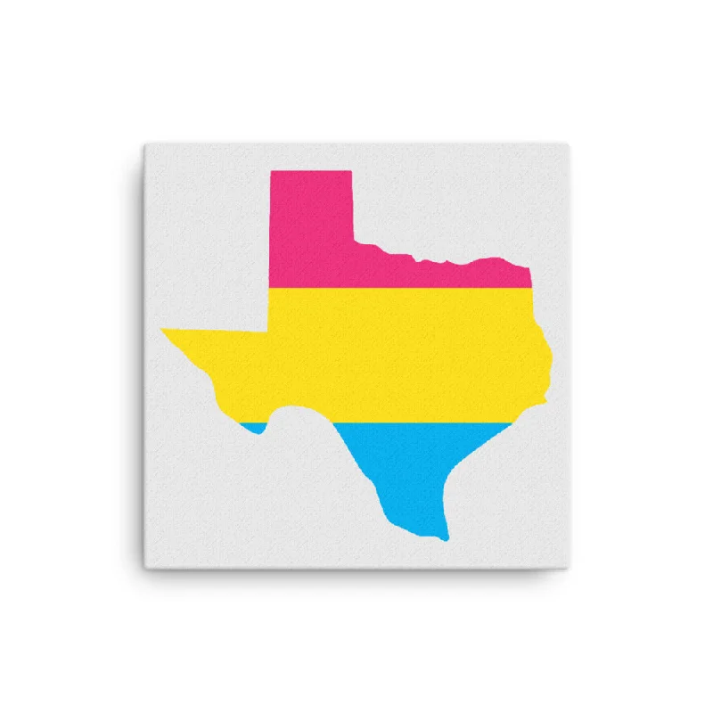 Texas Pansexual Pan Pride Canvas Wall Art